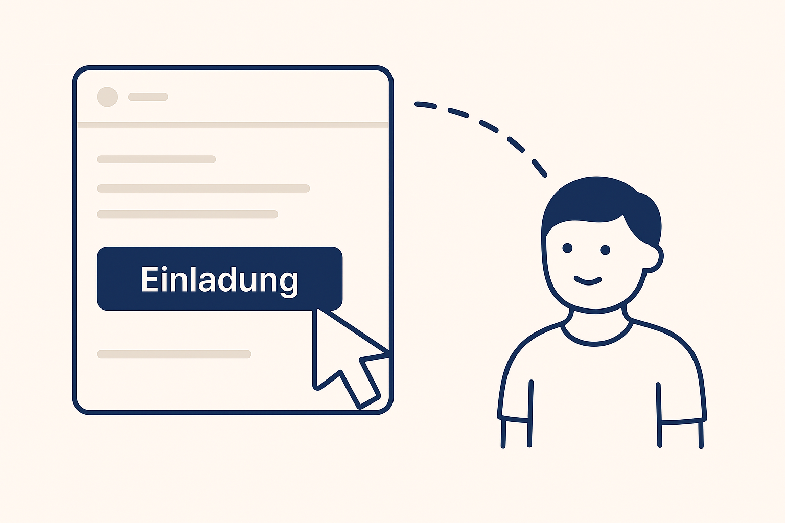 Einladungslink Illustration