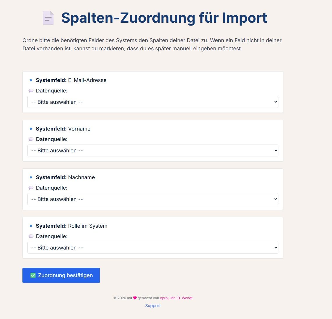 Vorschau-Tabelle