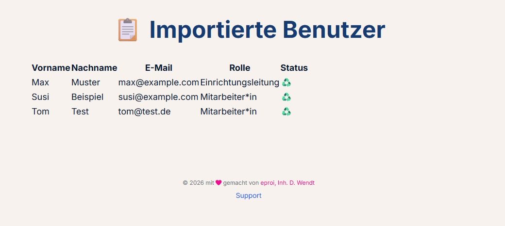Importierte Nutzer
